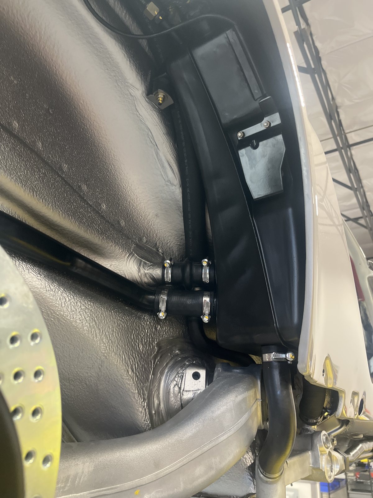 Painted engine bay