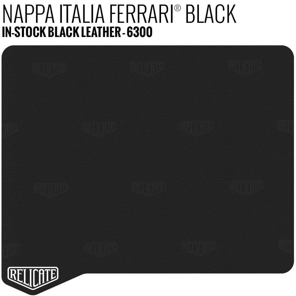 Relicate Nappa Italia Ferrari Black 6300 leather swatch