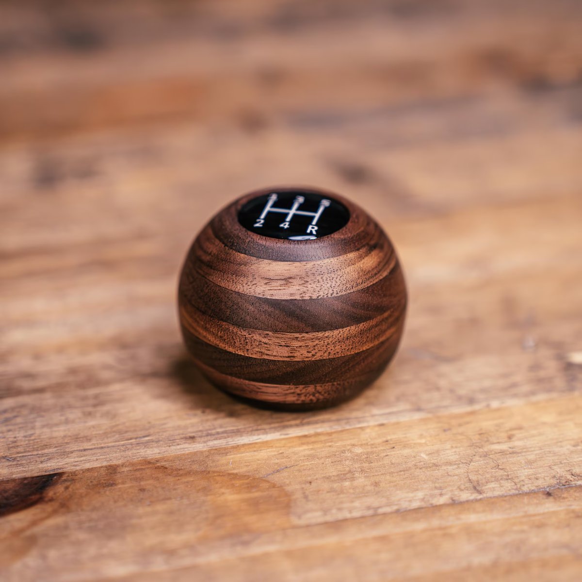 Rodak Garage black walnut shift knob with 964 shift pattern top