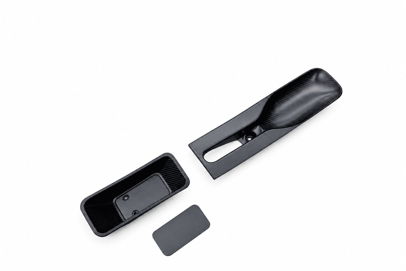 Stuttgart Classica carbon centre console tray kit, three pieces